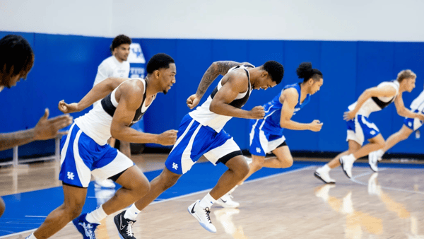 Kentucky begins summer practices at the Joe Craft Center (Photo via Chet White, UK Athletics)